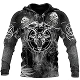 CHAOS MONKEY Unisex Mens Hoodies 3d Print Pullover Hooded Sweatshirt Hoodie for Men Women, Grey1, Small