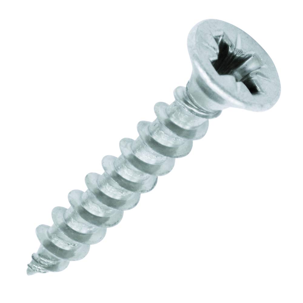 Timco Zinc Solo Chipboard & Woodscrews - Pz - Double Countersunk 4.0 X 25 - Box Of 200