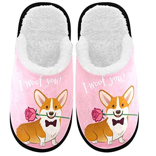 visesunny Slippers for Women Mens Winter Warm Memory Foam Cotton Home Slippers Soft Plush Fleece Slip on House Slippers for Girls Indoor Outdoor Shoes - Main Image