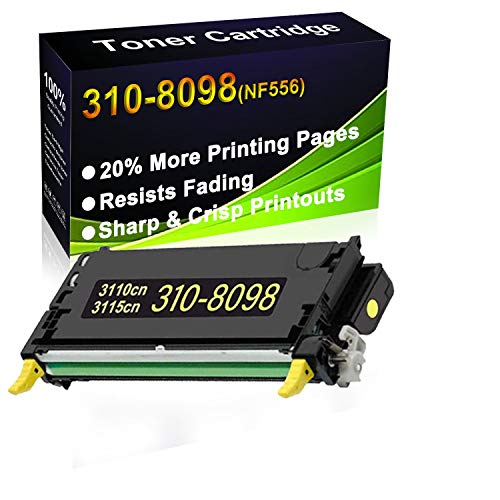 1 unidad (amarillo) compatible 310-8098 (NF556) Cartucho de tóner para impresoras Dell 3110 3110cn 3115 3115cn 3115cn Cover