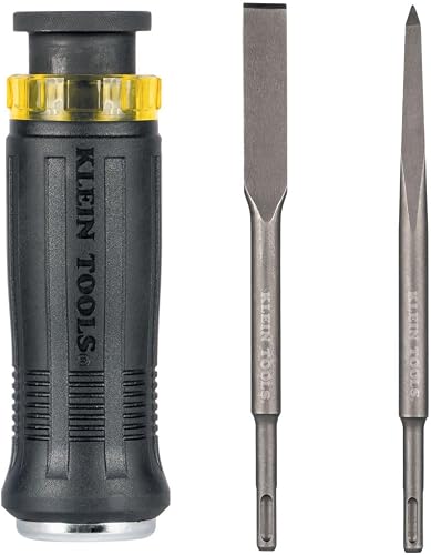32753SD SDS Demolition Screwdriver, Flat Chisel and Bull Point Tips, Use with Rotary Hammer Drills and Handheld Pry Bars, 3-Piece