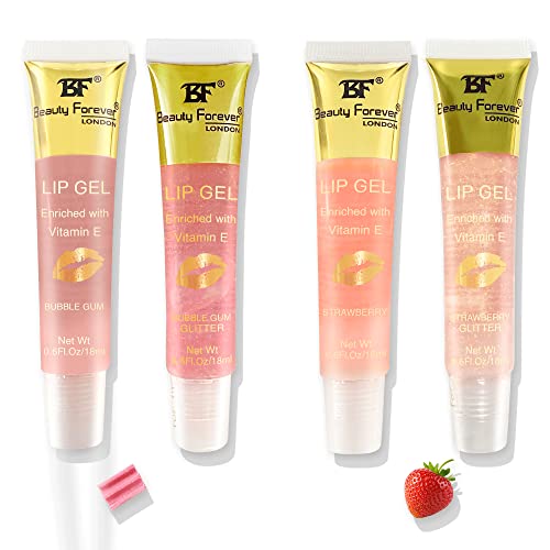 Beauty Forever Clear Moisturizing Lip Gel Tube, Enriched with Vitamin E, Lightweight, Plain & Glitter Finish, Shimmer Infused, Available in 11 Flavours, 18ml (Rose Gold Glitter) - Image 7