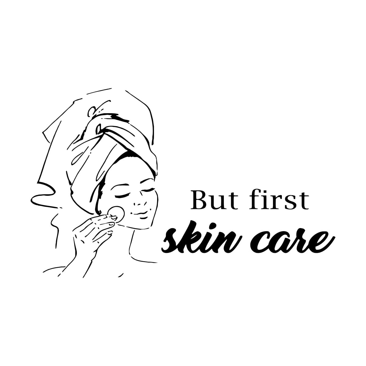 Fine Carving Decals Spa Salon Facial Treatment Skin Care Beauty Salon Bath 32x50.6cm Can Modify and add Information Small Black