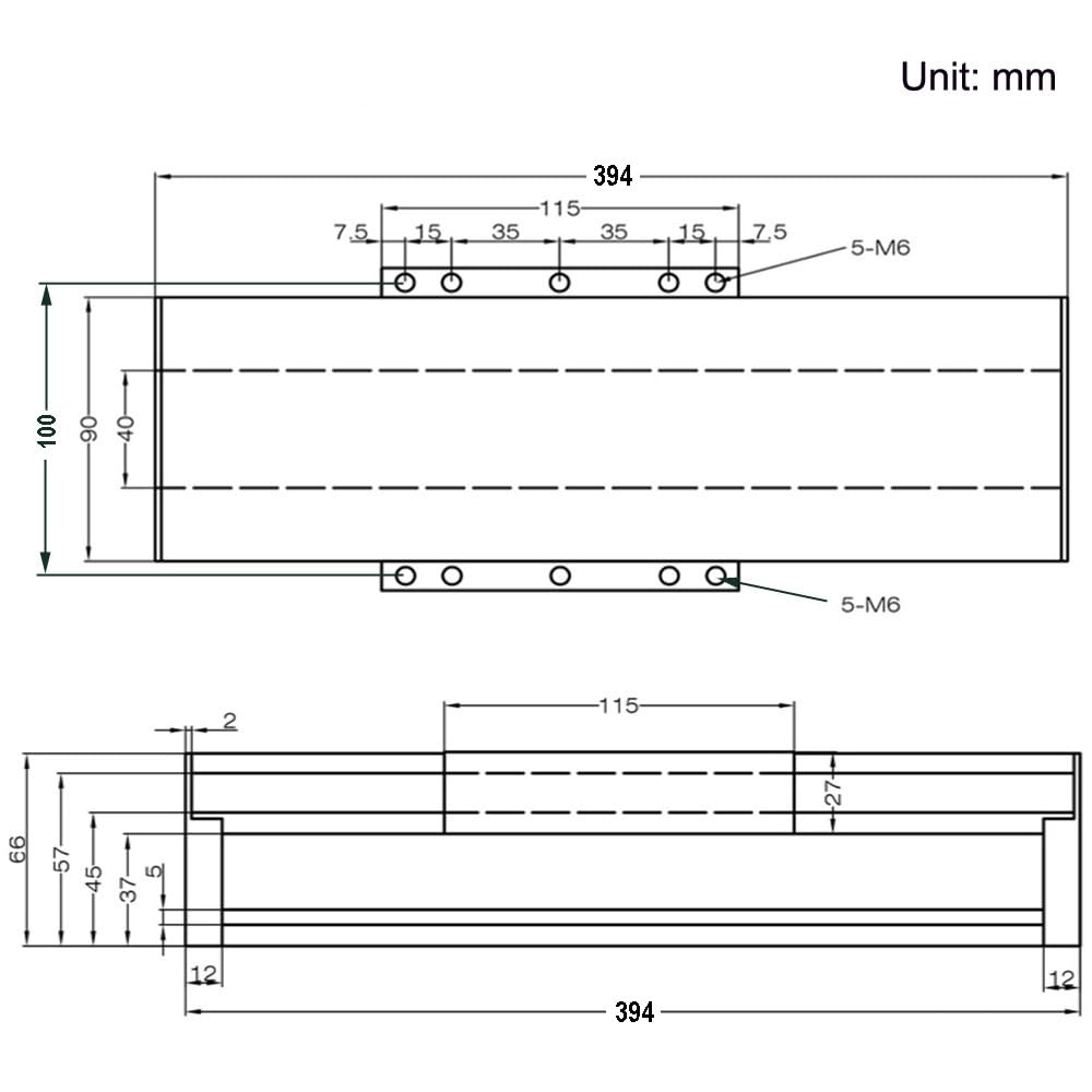 200mm Length Travel Fully Enclosed Double Linear Stage Actuator with Square Linear Rails Ballscrew SFU1605 with NEMA23 Stepper Motor for CNC Router Parts X Y Z Axis