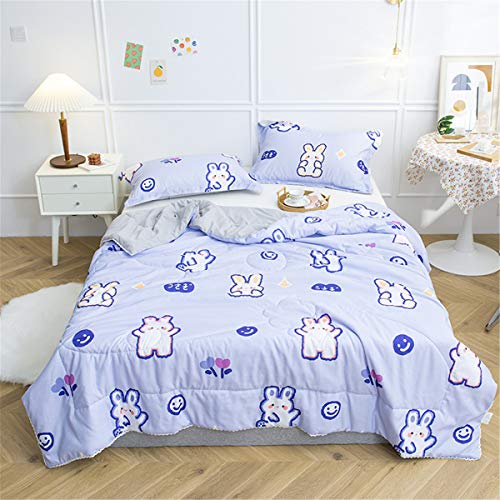 Couvre-lit matelassé réversible en microfibre violette 180x200 cm - 2