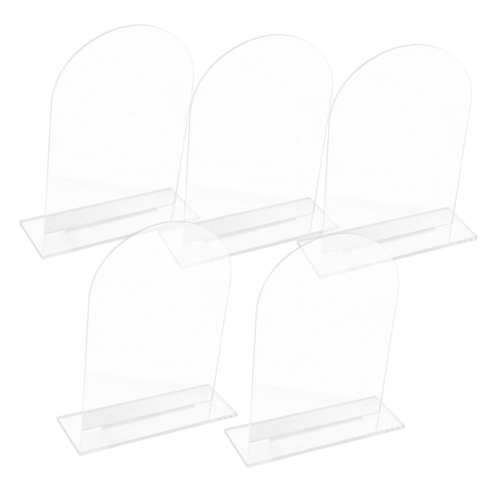 5sätze Teiliges Transparente Hochzeits-tischkarten Mit Sockel Leere Bogenform Für Tischbeschriftungen Bei Hochzeiten Geburtstagsfeiern Und Veranstaltungen
