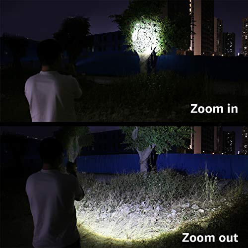 Le Led Rechargeable Flashlight, Lp3000 High Lumens, Zoomable, Bright Flashlight, Waterproof, 5 Lighting Modes,Small Handheld Flashlight For Camping, Emergencies, Usb Cable Included #TOP3