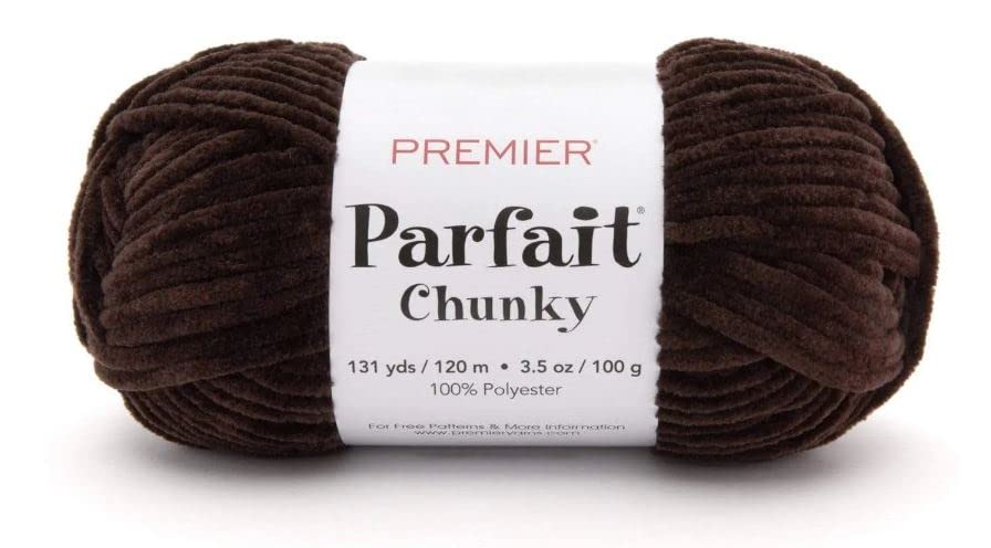 Image of Premier Parfait Chunky Chenille Yarn 3 Pk Bundle with Bella's Crafts Markers (Espresso)
