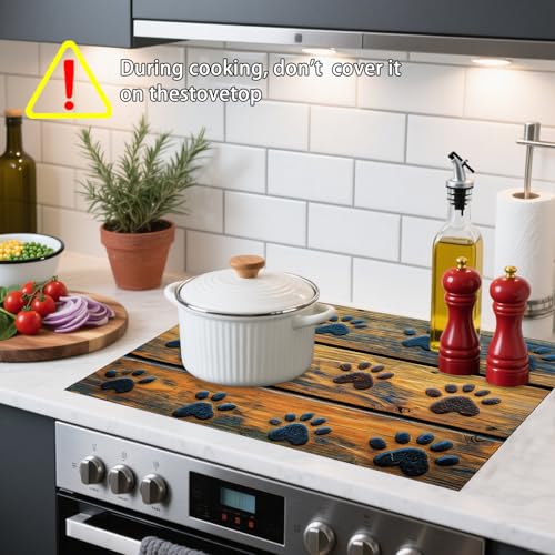 Image of Nuxovilar Stove Top Cover Cooktop Protector 20.4x28.3in Polyester Glass