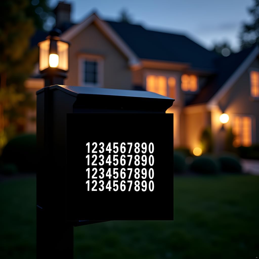 40 Pcs White 1inch Reflective Mailbox Number Sticker Numbers Number 0-9 Decal Adhesive Reflective Address for Window, Signs, Door, Cars Mailbox Accessories and Hardware