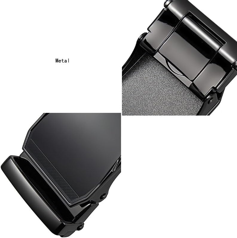 Black Square Metal Automatic Buckle for Men Casual Versatile Belt Replacement