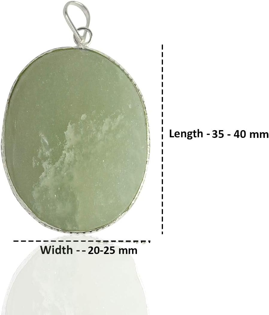 Natural Crystal Stone Pendant with Certificate (Green Jade)