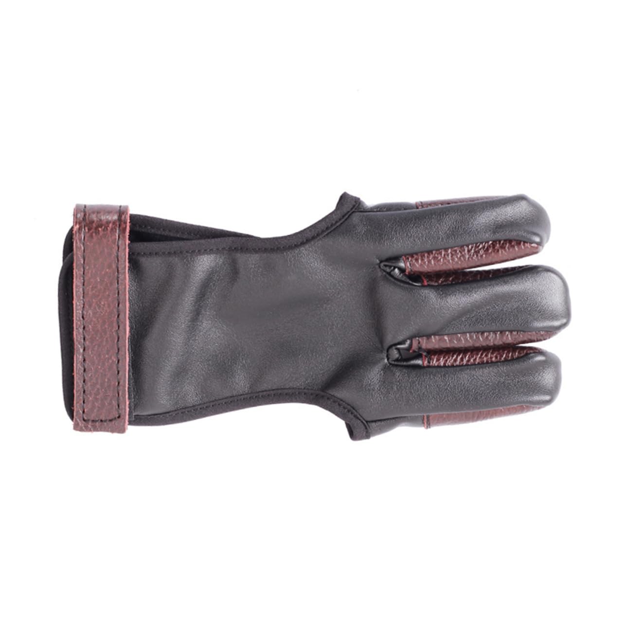 Anneome Leather Finger Protector for Archery Comfortable Finger Design Strap Wear-Resistant Pu Material for Outdoor Hunting and Sports Activities Left and Right Hand Compatible