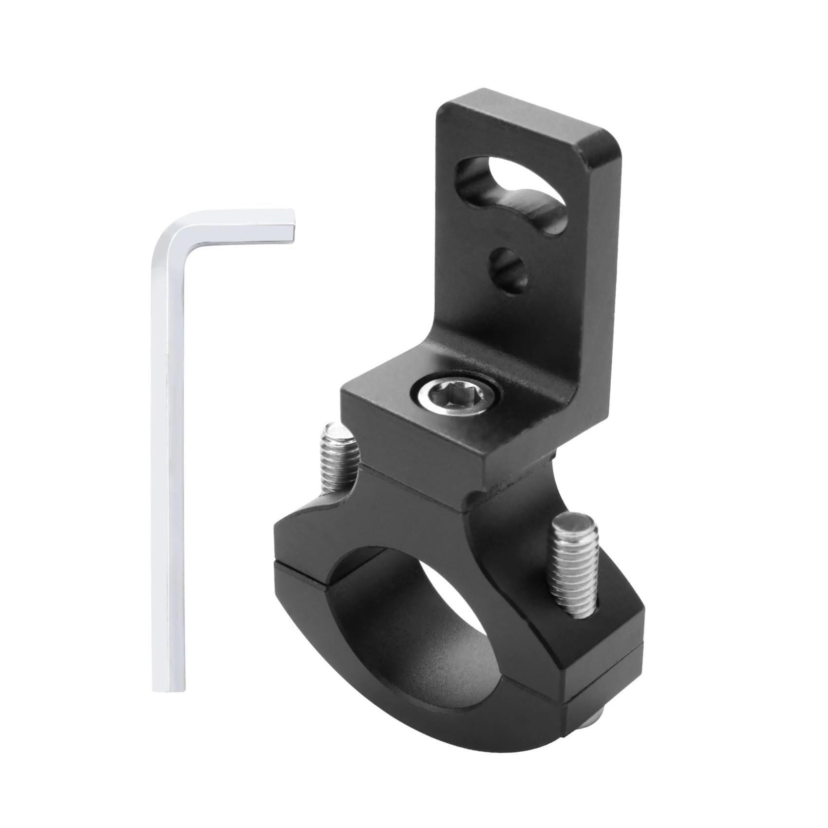 CGEAMDY Support Phare Moto 22mm Universel – Support Réglable 360° Pour LED, Antibrouillard, Barre Lumineuse