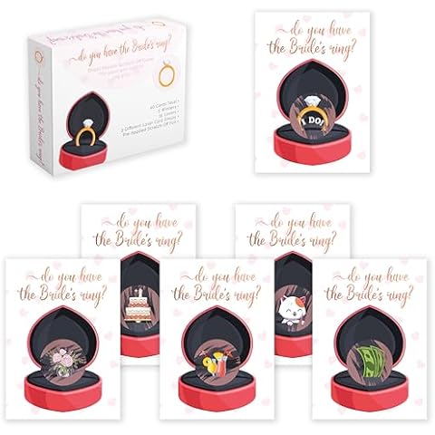 Party Hearty Bridal Shower Games 40 Raffle Cards, Do You Have The Bride’s Ring Funny Emoji Scratch Off Lottery Tickets, 5 Winners, Wedding Shower, Engagement or Bachelorette Party, Rose Gold Foil Cover
