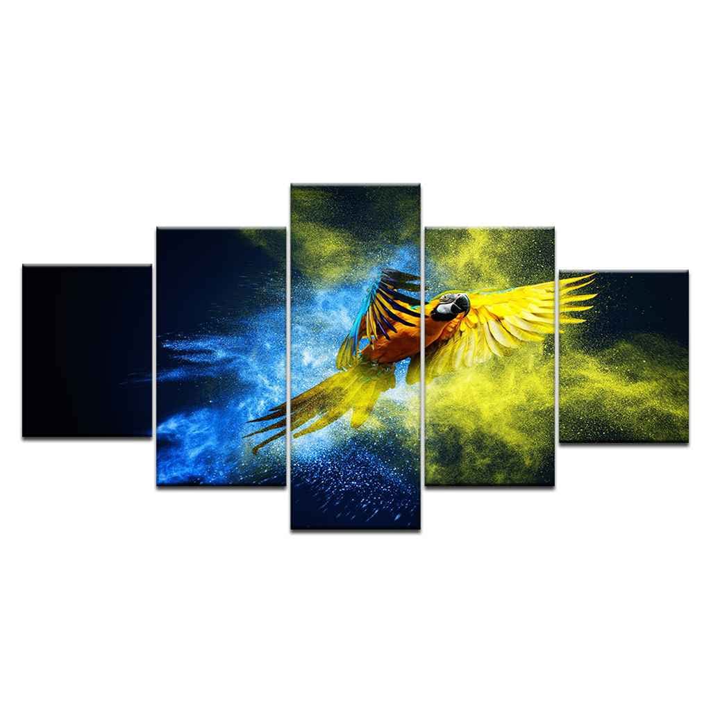 Stampa Giclée Su Tela – Colibrì, Fiore E Farfalla – Quadro Moderno Rustico Per Parete, 40,6 X 30,5 Cm, Pronto Da Appendere
