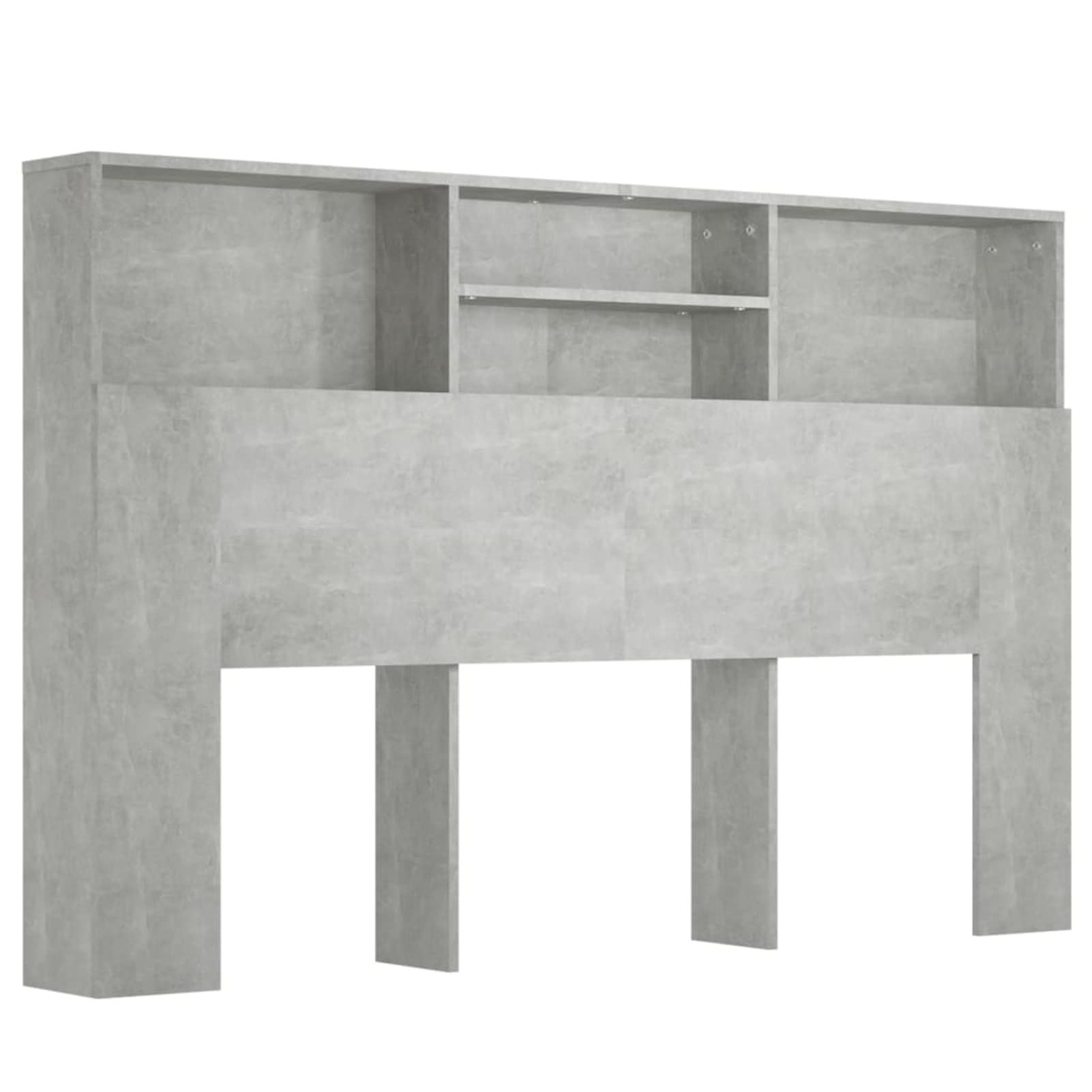 Mueble cabecero, Cabezal De Cama, Cabecera para Cama, Cabezales Dormitorios Modernos, Gris hormigón 160x19x103,5 cm