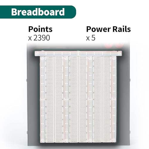 YIHUA 1502PBB Gatenrasterplaten, steekplank, breadboard, power supply set, laboratoriumvoeding, kit met DC + 15 V -15 V uitgang voor Arduino Starter Kit, elektronische projectkit, soldeervrije - Afbeelding 4