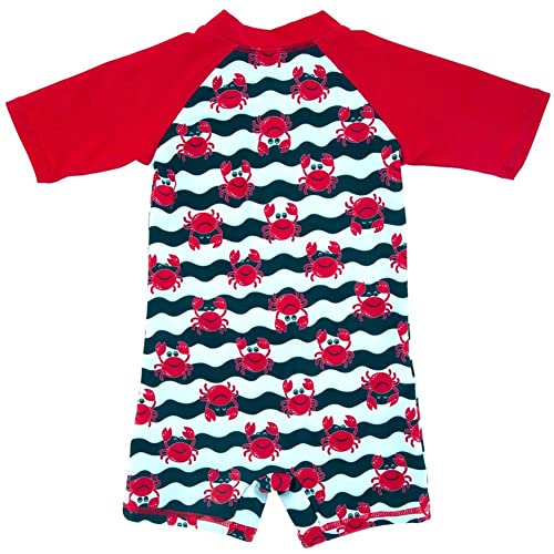 Toddler Baby Boys' Swimwear One Piece Upf 50+ Swimsuit Boy Lovely Cartoon Prints Bathing Suit Red 9M #TOP1