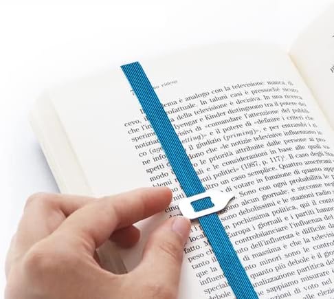 Lastword Bookmarks - Elastic Bookmark Perfect for Any Book - Book Markers for Women - Bookmarks for Men - Bookmarks for Kids - Don't Lose Your Mark, Design Made in Italy Book Marks (Blu)