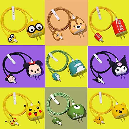 Image of Cartoon 3D Design Protective Case Compatible with Apple 18W - 20W USB-C Power Adapter Charger, Protective Cover for iPhone 18W & 20W Power Adapter Charger with Wire Saver. (Coce)