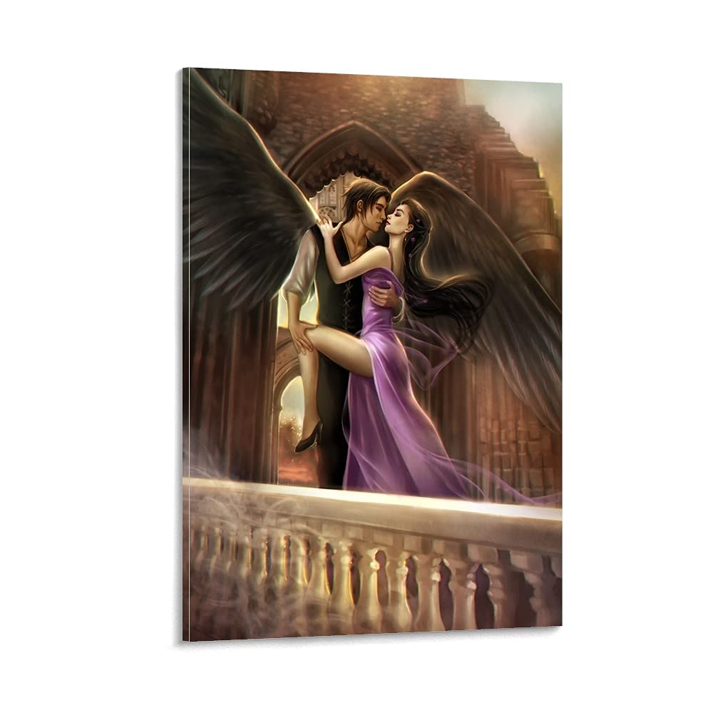 アンディレイキ ☆ エンジェルアート Love Angels KOATY Canvas Printing Devil and Angel Lovers Art Poster and Wall