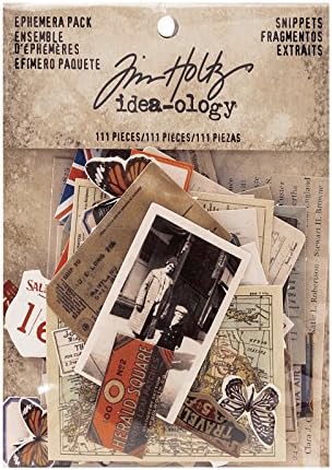 Ephemera Pack - Snippets by Tim Holtz Idea-ology, Various Sizes, 111 Pieces (TH93564)