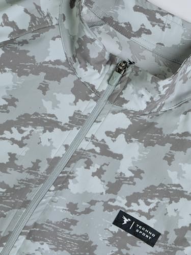 Image of TECHNOSPORT Men's Slim Fit Printed Regular Jacket With TS Flexi, SPF50+, Quick Dry for Regular Use