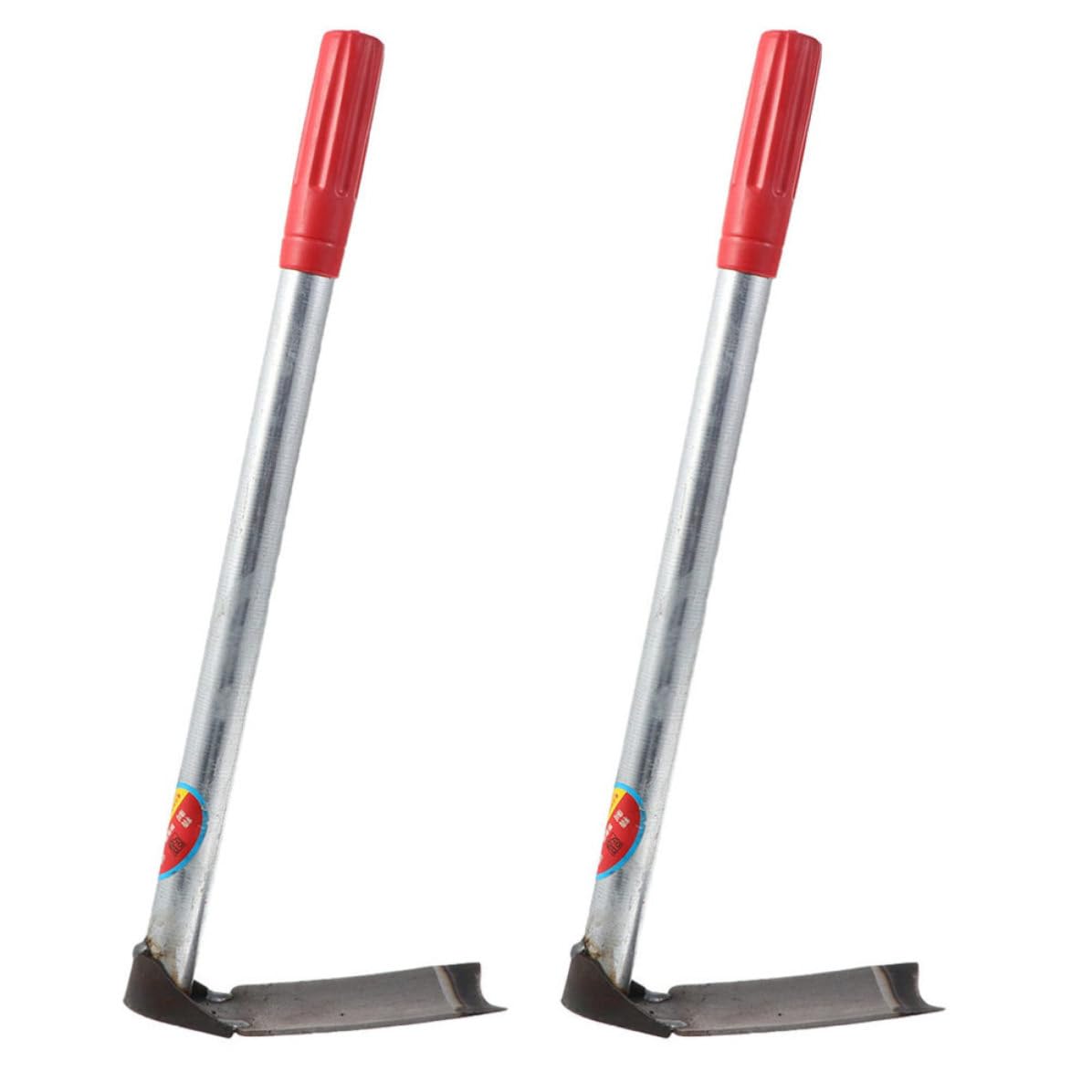 2 Pièces Petite Houe de Jardinage en Acier Inoxydable Rouge