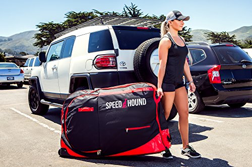 Speed Hound Bike Case for Air Travel | Freedom Padded Carrying Case Fits Most Road, Mountain & Triathlon Bikes | Heavy Duty Bike Bag with Extra Space for Cycling Accessories | 53 x 31 x 15 Inches