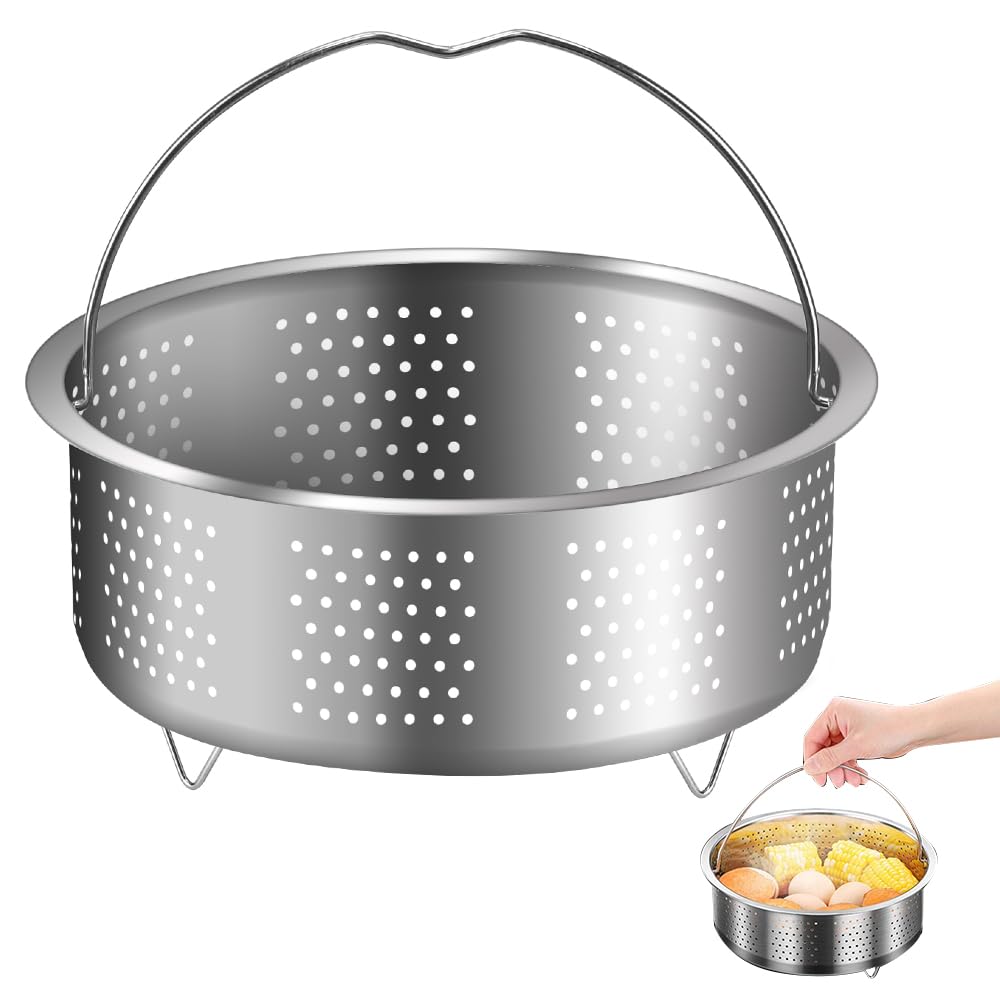Cesta para cocinar al vapor de acero inoxidable 304, 20 cm, cestas para cocinar al vapor multifuncionales, cesta para cocinar al vapor para recalentar, pasta, queso, cereales