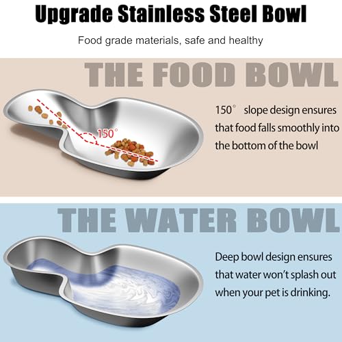 Stainless Steel Automatic Pet Feeder for Small&Medium Pets Automatic Food Feeder and Waterer Stainless Steel Bowls Set 3.8 L, Travel Supply Feeder and Water Dispenser for Dogs Cats Pets Animals - Image 4