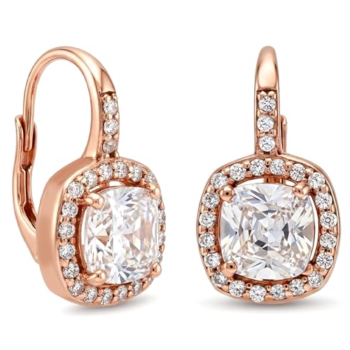 Image of TRUESILVER ACPL 925 Sterling Silver Cubic Zirconia Earrings for Women & Girls | BIS Hallmarked Drop Dangle Leverback Style | Elegant Jewelry Gift for Women