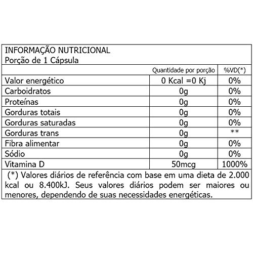 Vitamina D 2000 UI - 3 unidades de 60 Cápsulas - Tiaraju