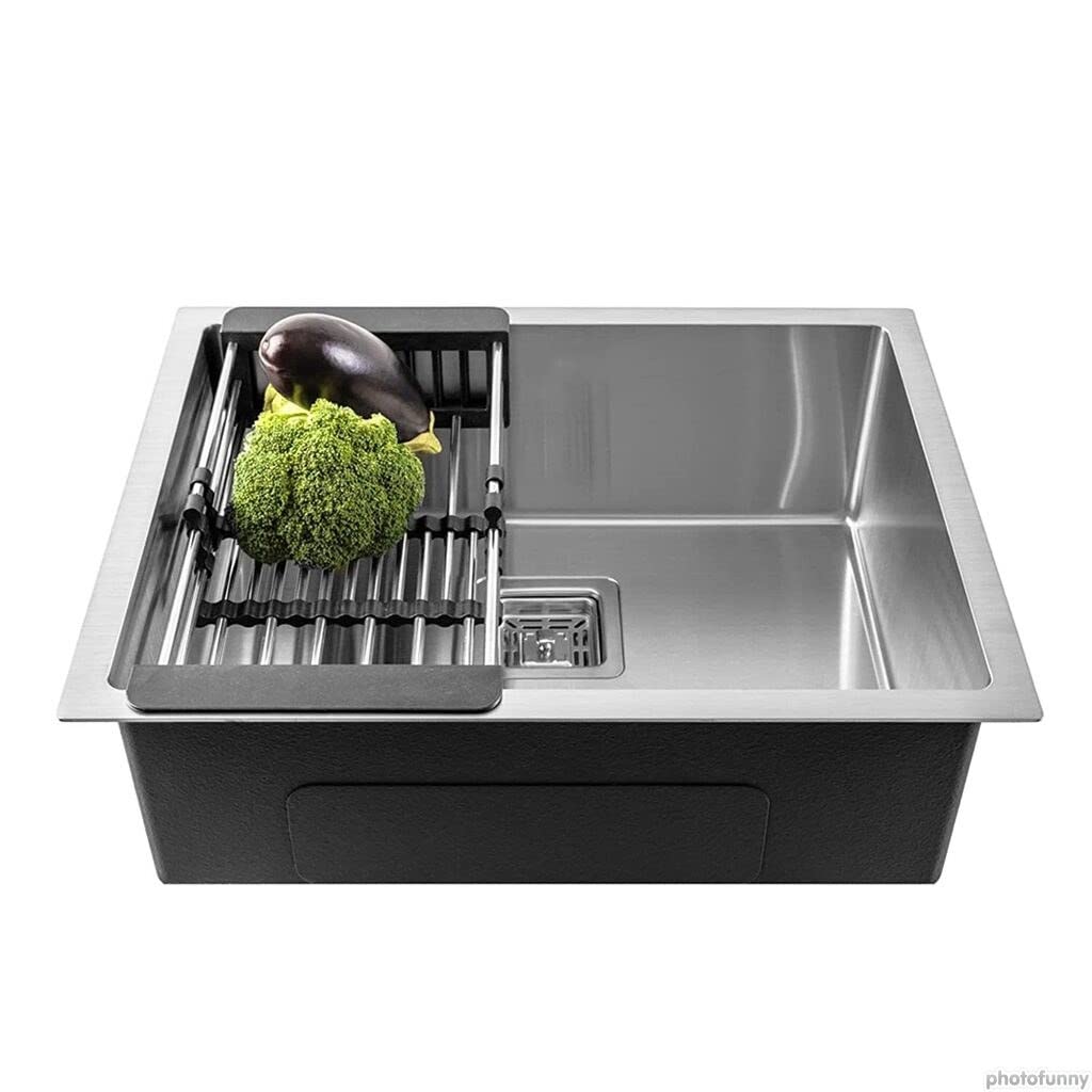 Buy CROCODILE 304 GRADE SINGLE STAINLESS STEEL HANDMADE KITCHEN SINK