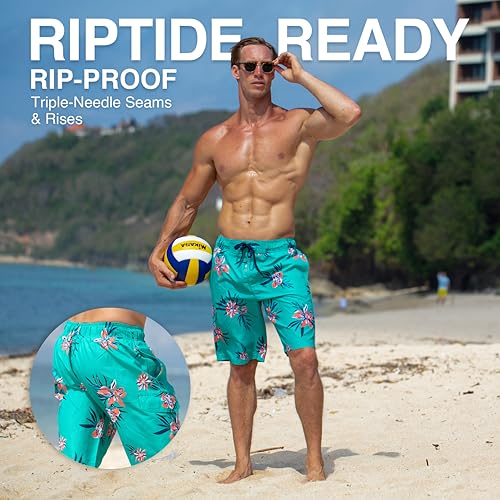 Image of Kanu Surf Men's Wade Mens Swim Trunks Quick-Dry Swim Shorts Men, 5.5 - 9 Inch Inseam (Regular & Extended Sizes)
