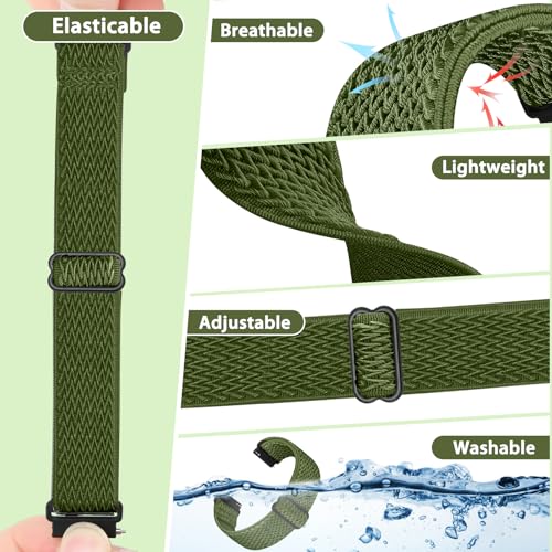 quick release watch band - choice of width -18mm 19mm 20mm 22mm 24mm watch bands solo loop adjustable elastic nylon watch straps replacement wristband for men women