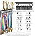 Monlyey Personalized Medal Hanger Display with Trophy Shelf, Custom Medal Holder with Name for Awards Ribbons, Metal Custom Sports Race Plaques Hanger for Wall Mount