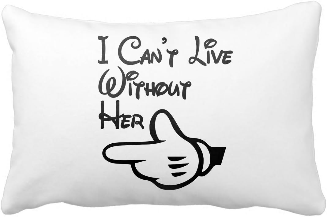 SnapMade(TM) I Can'T Live Without Her Customized Pillow