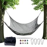 Climbing Cargo Net, Double-Layer Heavy-Duty Playground Safety Swing Hammock Net, for Playground Treehouse Backyard​​ Outdoor Adventures(Black,2x3m)