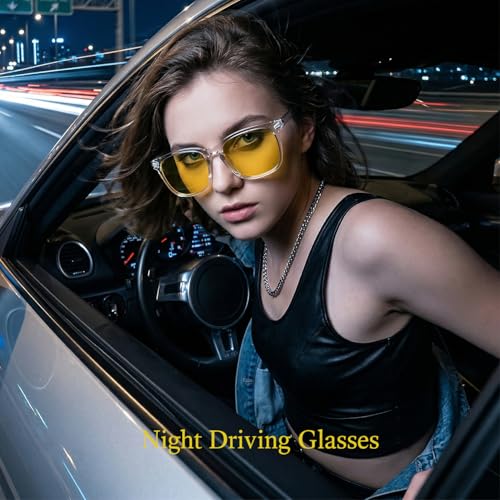 Image of Bio-th Night Driving Glasses for Men Women, Fit Over Glasses Anti Glare Polarized Night Vision Glasses for Driving,HD Lens