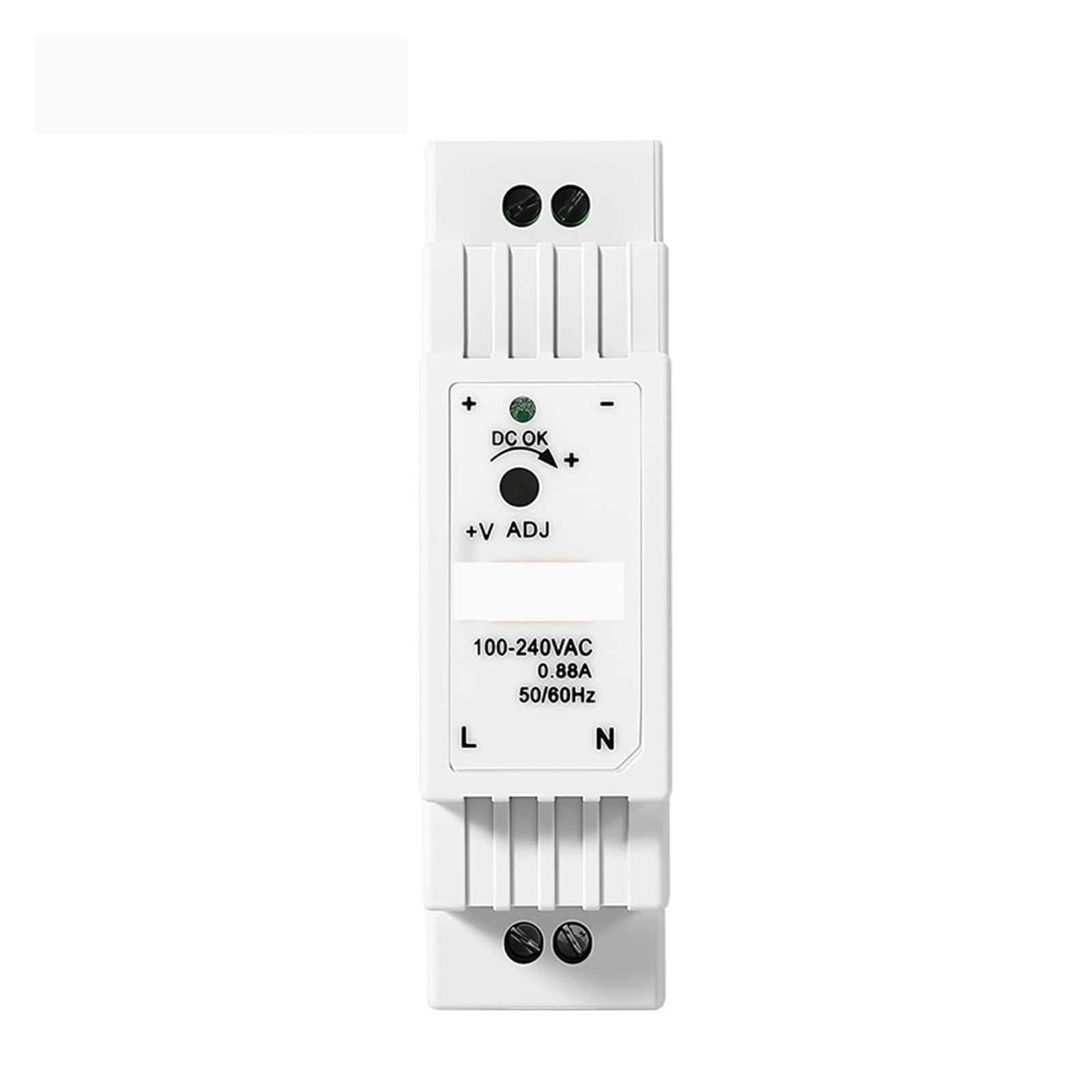 15 W, 30 W, 45 W, 60 W, pojedyncze wyjście, DC 5 V, 12 V, 24 V, przemysłowy zasilacz szynowy, wejście przełącznika 100-240 V AC, DR-15, DR-30, DR-45, DR-60