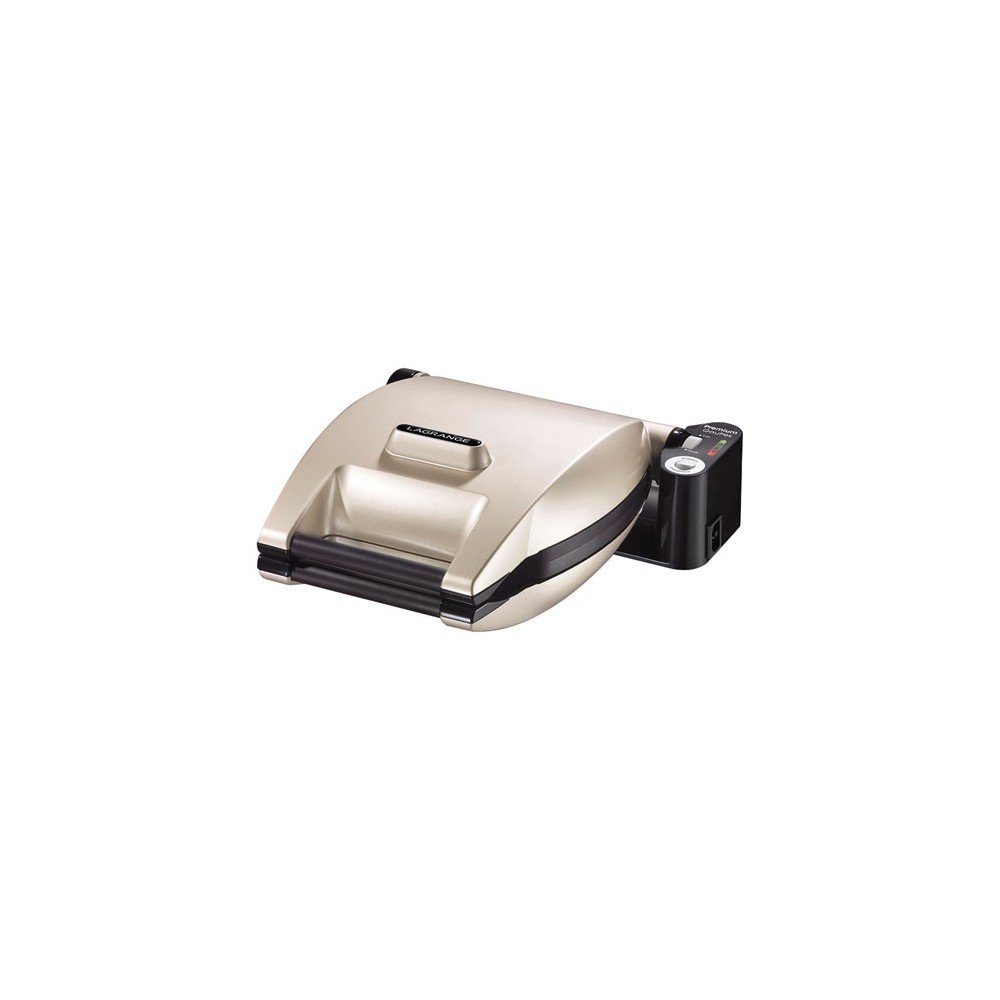 Lagrange 019652 Premium Gaufres/Gaufrette/Croquemonsieur Fonte d'Aluminium Champagne 35 x 31 x 14,5 cm