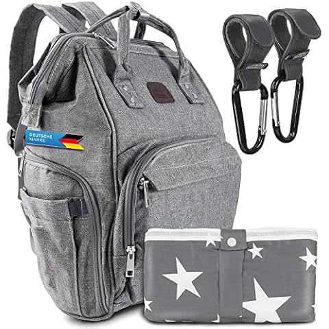 Diaper Bag Baby Diaper Backpack Complete Set with Multifunctional Baby Bags and Stroller Straps and Mobile Changing Mat Cover