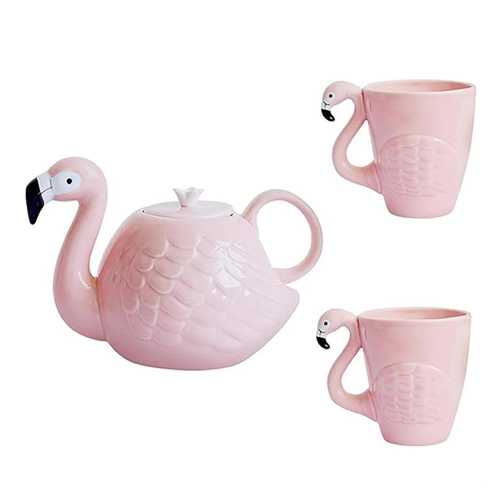 Amazon.com: ZXLPHA Teapot Set with Handle Cute Animal Mark Cup