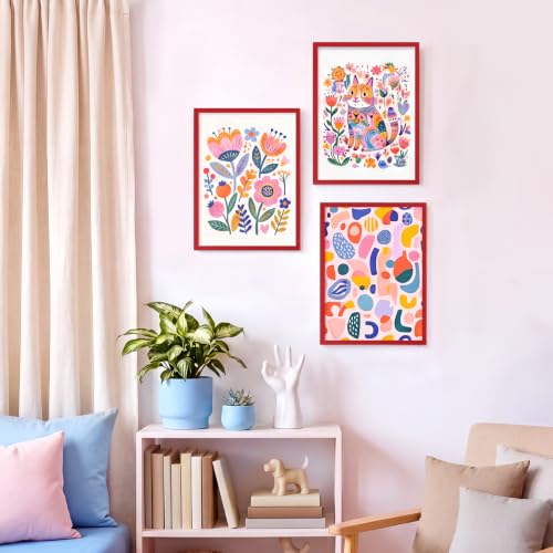 Image of LaVie Home 12x16 Picture Frame for Wall Display, 12x16 Red Picture Frame with HD Plexiglas, 12 x 16 Poster Frame 1 Pack, Display Frame for Vertical or Horizontal, Classic Collection