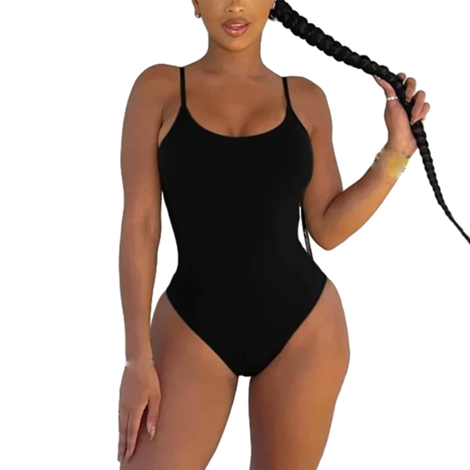 PAKMEZ Sculpting Corset Swimsuits, Sculpting Corset Swimsuits Tie in Back, Sculpting Swimsuits Drawstring (Black,X-Large)