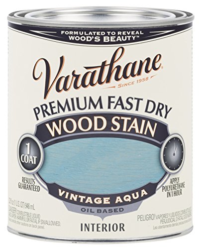 Rust-Oleum 297427 Vintage Aqua Varathane Premium Fast Dry Wood Stain, 1 Quart, 2 Pint Can (Pack of 2)