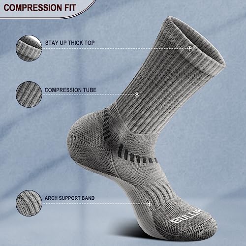 Sports Socks for Men 6Pairs, Athletic Crew Socks Cushioned For Men Excercise Running-Arch Support4