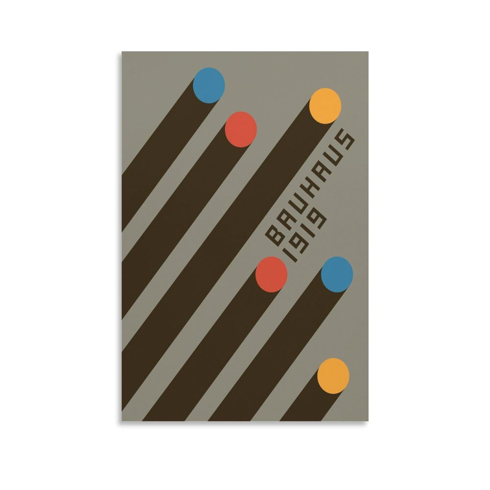 LZTEN Bauhaus Geometric Design 1919 Art Print Bauhaus Weimar 1923 Bauhaus Print Bauhaus Poster Geometric Print Exhibition Poster Unframe 20x30inch(50x75cm)
